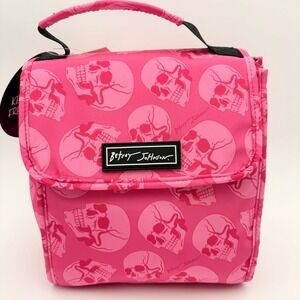 Betsey Johnson Pink Skull Insulated Lunch Tote Bag